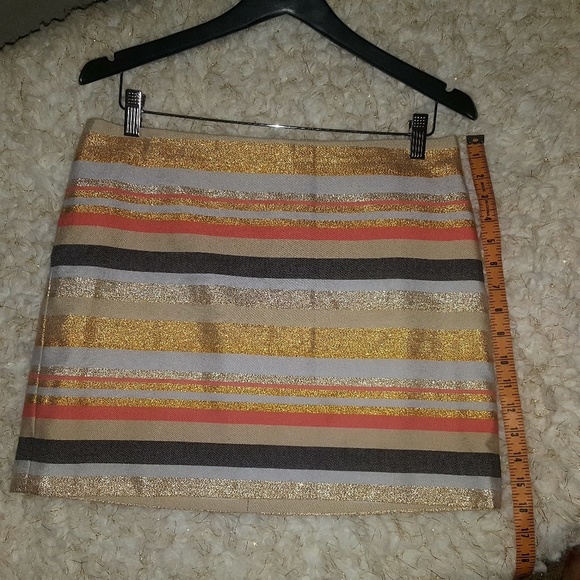 J CREW MINI SKIRT Amazing Metallic Strips - Picture 4 of 7